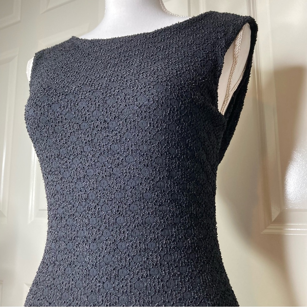 NWT Vintage 1980s La Belle Black Crepe Midi Dress | Dillard’s Deadstock